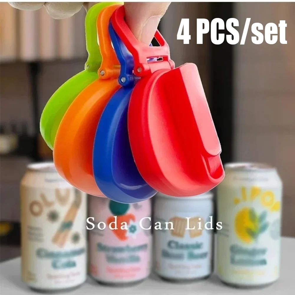 1/2/4PCS Soda Can Cover Creative Sealed Silicone Straw Beverage Can Cover Cup Suitable For Canned Beverage Reusable Tank Cover
