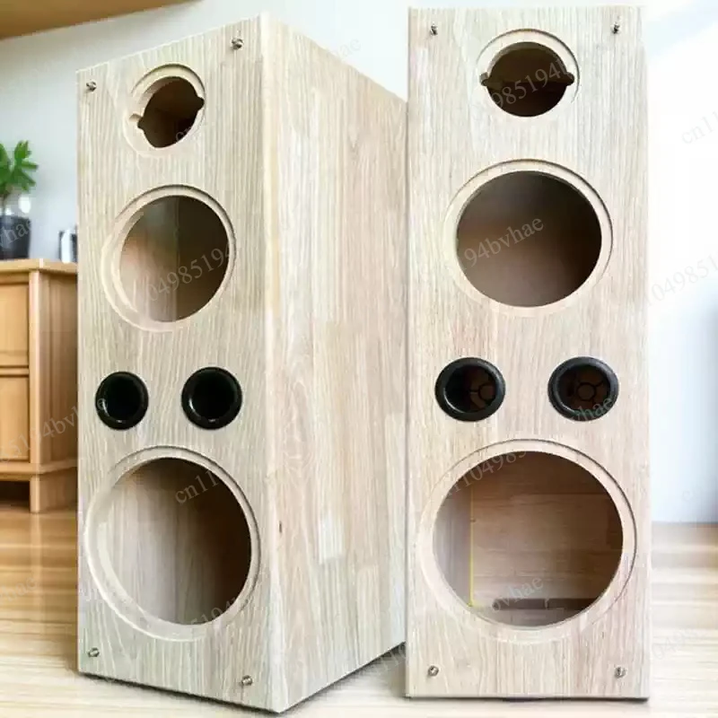 1 piece of 8-inch solid wood 3-way empty speaker, passive bookshelf, floor standing front main speaker, home speaker shell