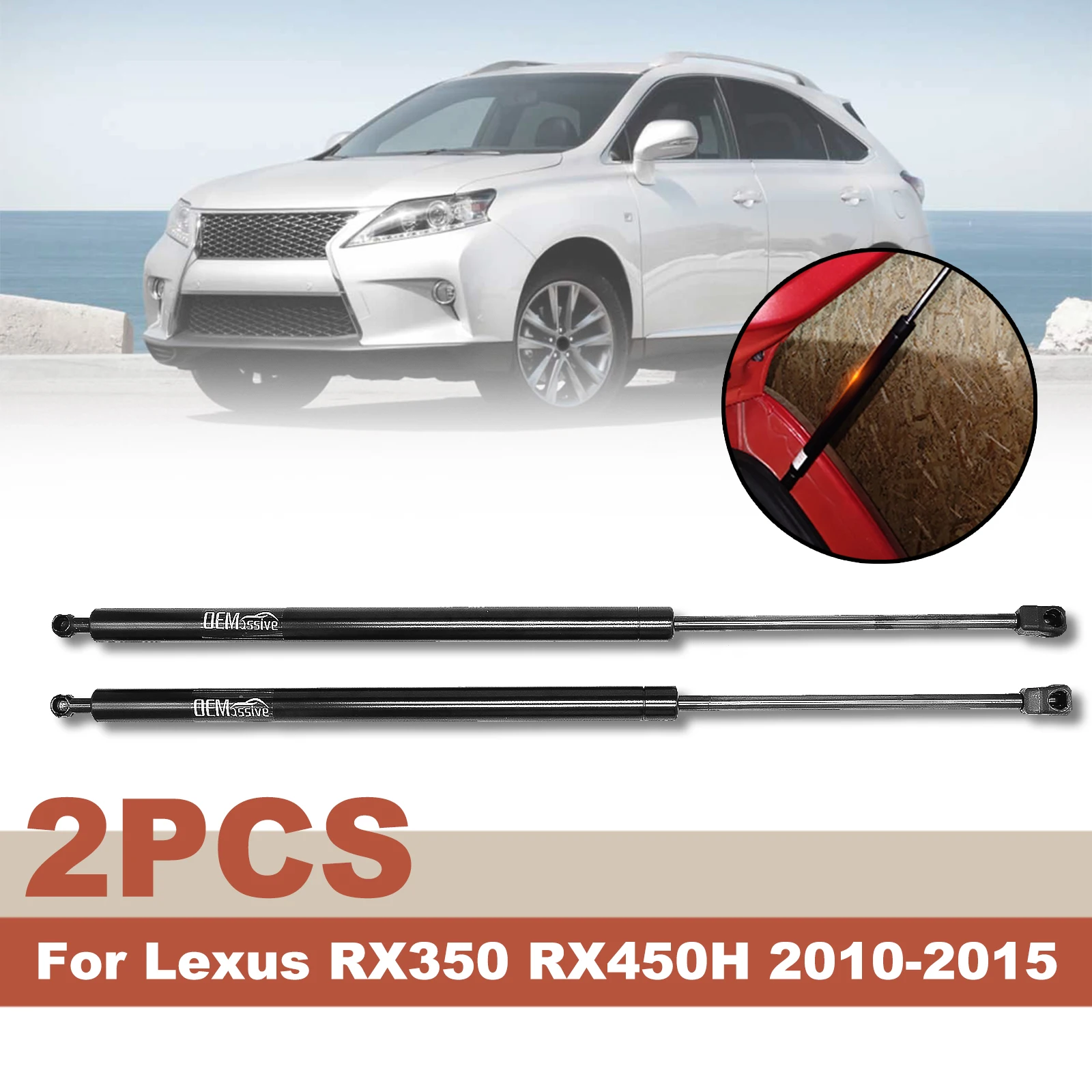 Rear Tailgate Gas Spring Struts For Lexus 2008 - 2015 RX270 RX350 RX450H Tail Gate Lift Supports Shock Trunk Boot Damper Lifter