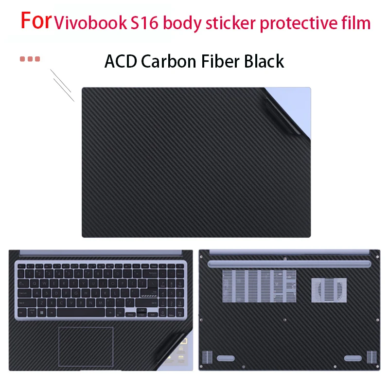 

For 2025 2024 ASUS Vivobook S16 S3607C Laptop Skin Sticker M3607H S5606 Computer Body Protective Film M5606W M5606U Housing Film