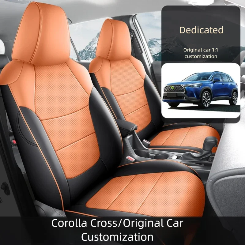 Car Seat Cover For Toyota Corolla Cross 2022 Full Set Styling Auto Genuine Leather Interior Accessories