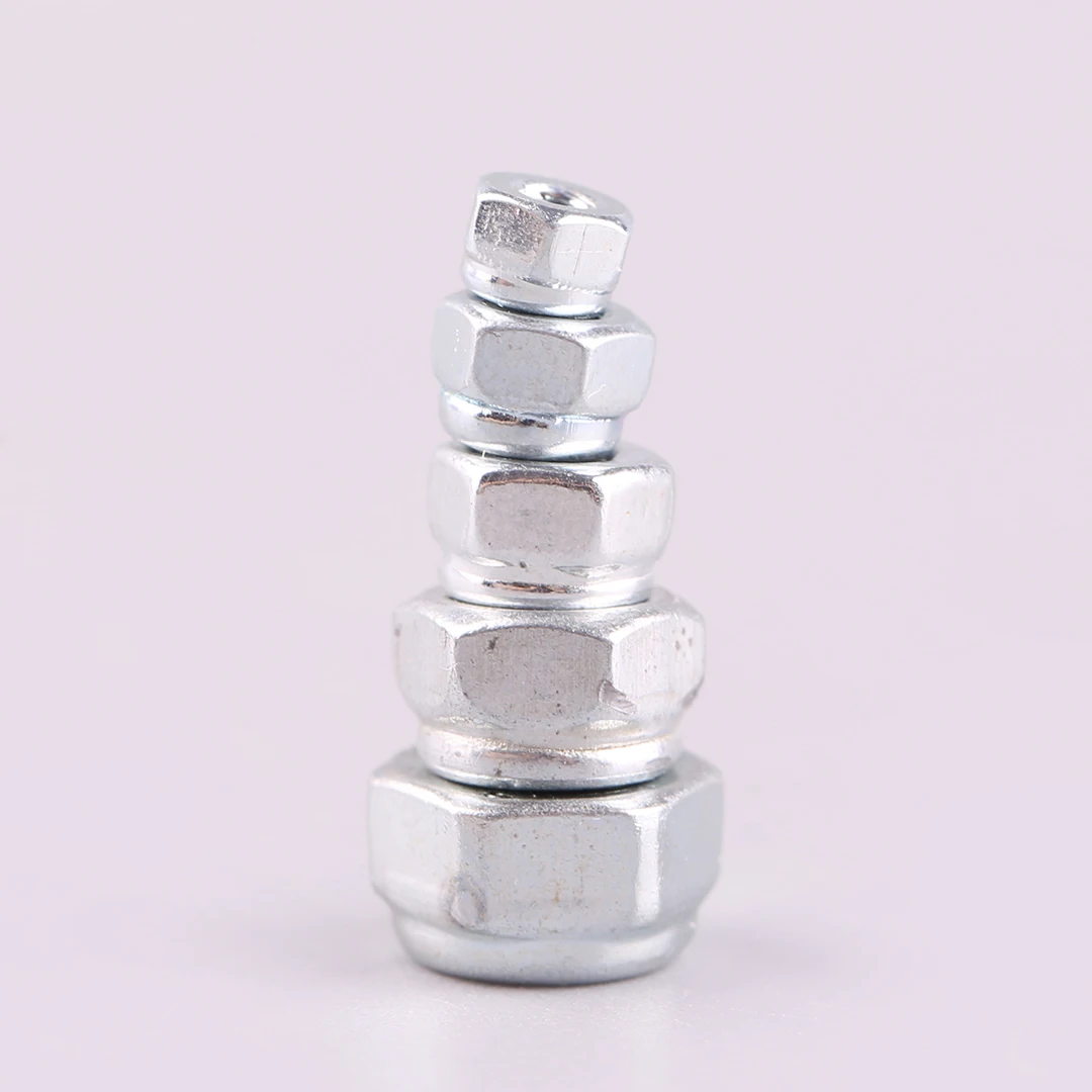 20PCS Stainless Steel Nylon Insert Hex Lock Nuts M2 M2.5 M3 M4 M5 Hexagon Nyloc Self-Locking Anti-Losening Nuts for Hardware