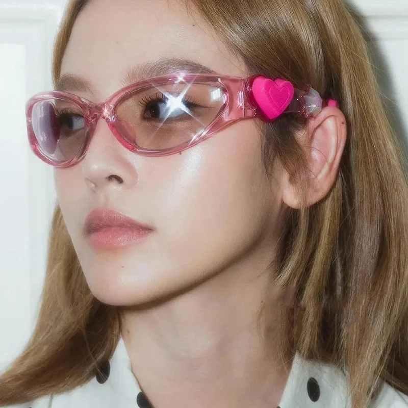 Sweet Style Sunglasses for Women Y2K Stylish UV Protection Outdoor Sun Glasses Korean Stylish Sunglasses Women