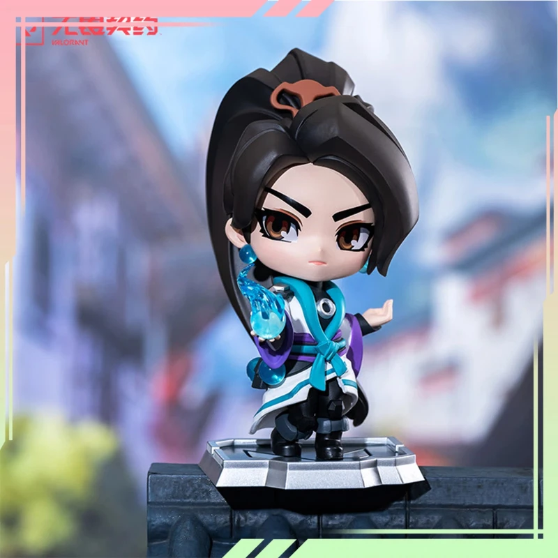 

New 100%Original Valorant Figure Sage Jett Q Version Anime Collectible Model Pvc Desktop Decorations Holiday Gifts Kids Toys