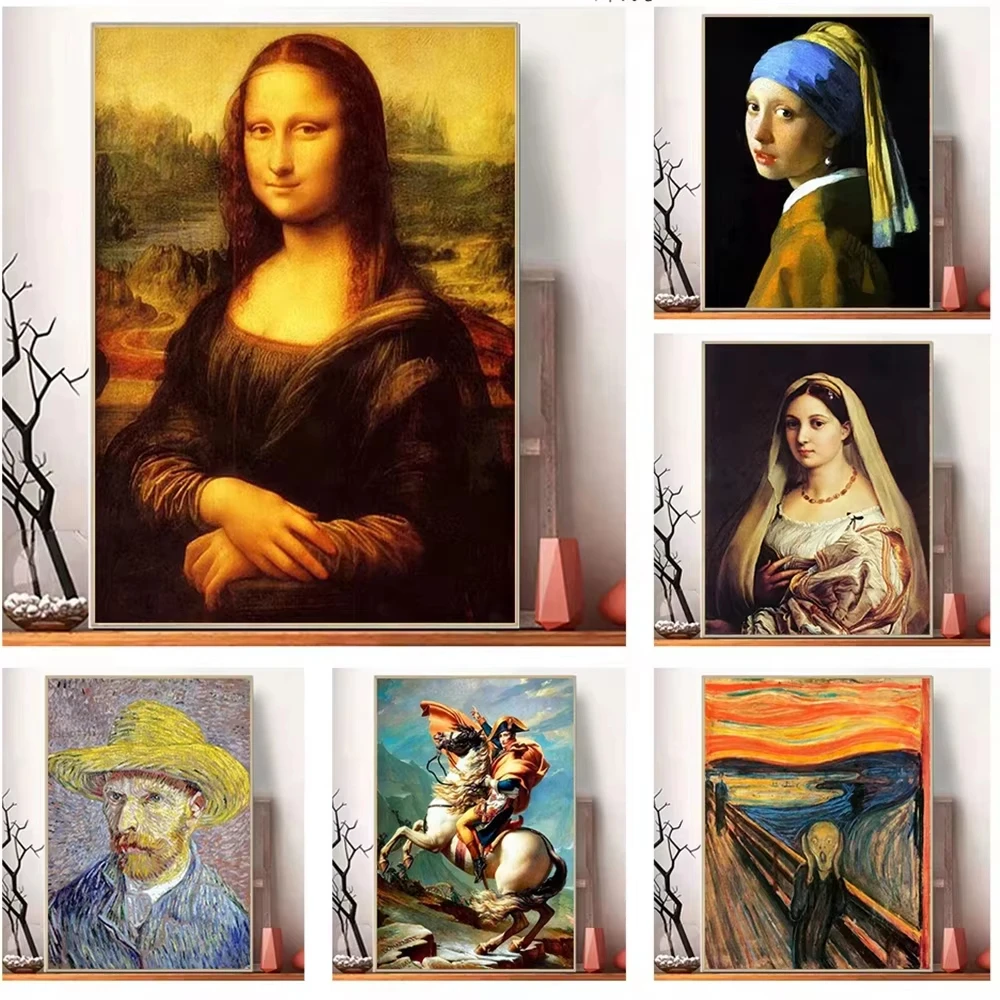 

Jigsaw Puzzle 1000pcs Mona Lisa Da Vinci Masterpiece With Van Gogh Picasso Style For Adults Stress Relief Puzzle Fun Present