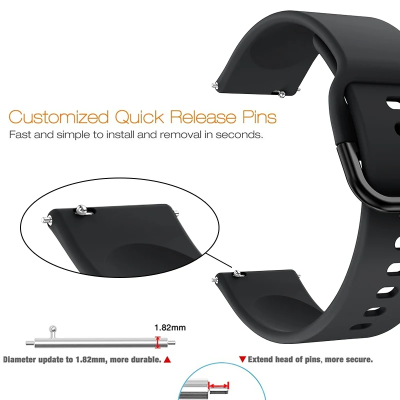 Watchband For Xiaomi Mi Watch S1 Active Global Ver. Strap 22mm Silicone Bracelet Replaceable Smartwatch Wristband Accessories