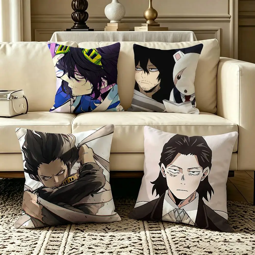 Shota Aizawa Anime My Hero Academia  Pillow Case Square Double-Sided Sofa Cushion Cover Bedroom Bedside Pillow