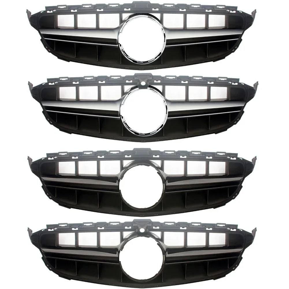 Car Front Racing Billet Bumper Grille Upper Facelift Grill For Mercedes-Benz W205 C-Class 2015 2016 2017 2018