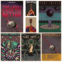 Tame Impala Psychedelic Art Poster For Living Room Bar Decoration Nordic Home Decor