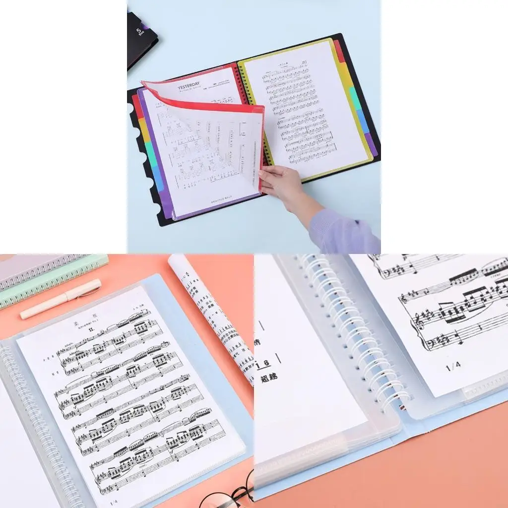 M5TB Student Multifonctional Music Score Dossier bureau Écriture dossiers modification des enseignants des élèves