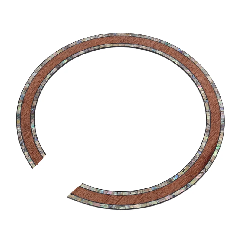 B48B-Guitar Ring Flower Acoustic Guitar Soundhole Sapelli Rosette For Acoustic Guitar Accessories With Abalone Shell Inlay