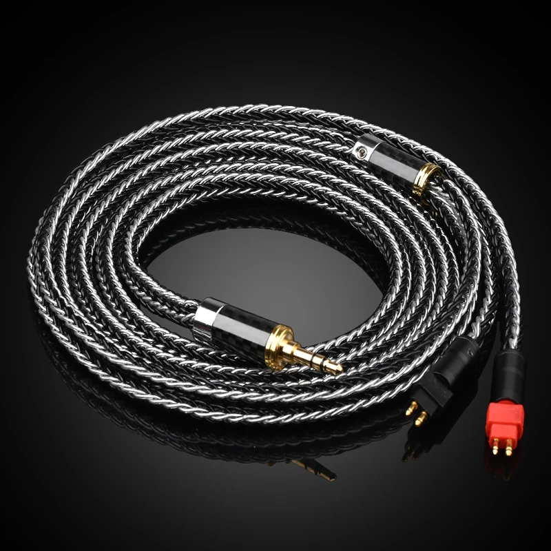 ATAUDIO Hifi 7N OCC Kopfhörerkabel 4,4 mm 2,5 mm 3,5 mm XLR symmetrisch 16 Stränge versilbertes gemischtes Kopfhörer-Upgrade-Kabel 7