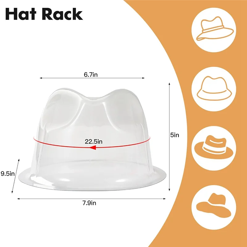 SEWS-untuk Topi 12 Buah Plastik Pembentuk Topi untuk Beberapa Topi Display Stand dengan Sisipan Pembentuk dan Tempat Topi Meja