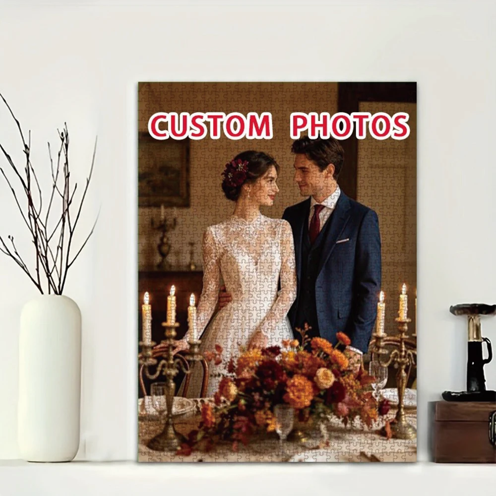 35/300/500/1079pcs Personalized Custom Photo Puzzle Couple Photos Jigsaw Gifts Family Educational Toys
