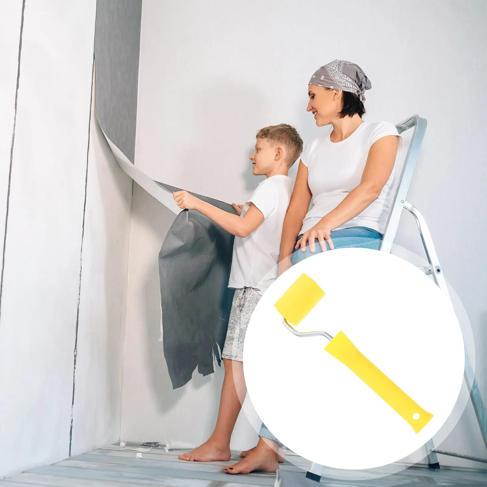 Rubber Seam Roller Heavy Duty Handle Wallpaper Smoothing Tool for Vinyl Wrap Car Film Installation