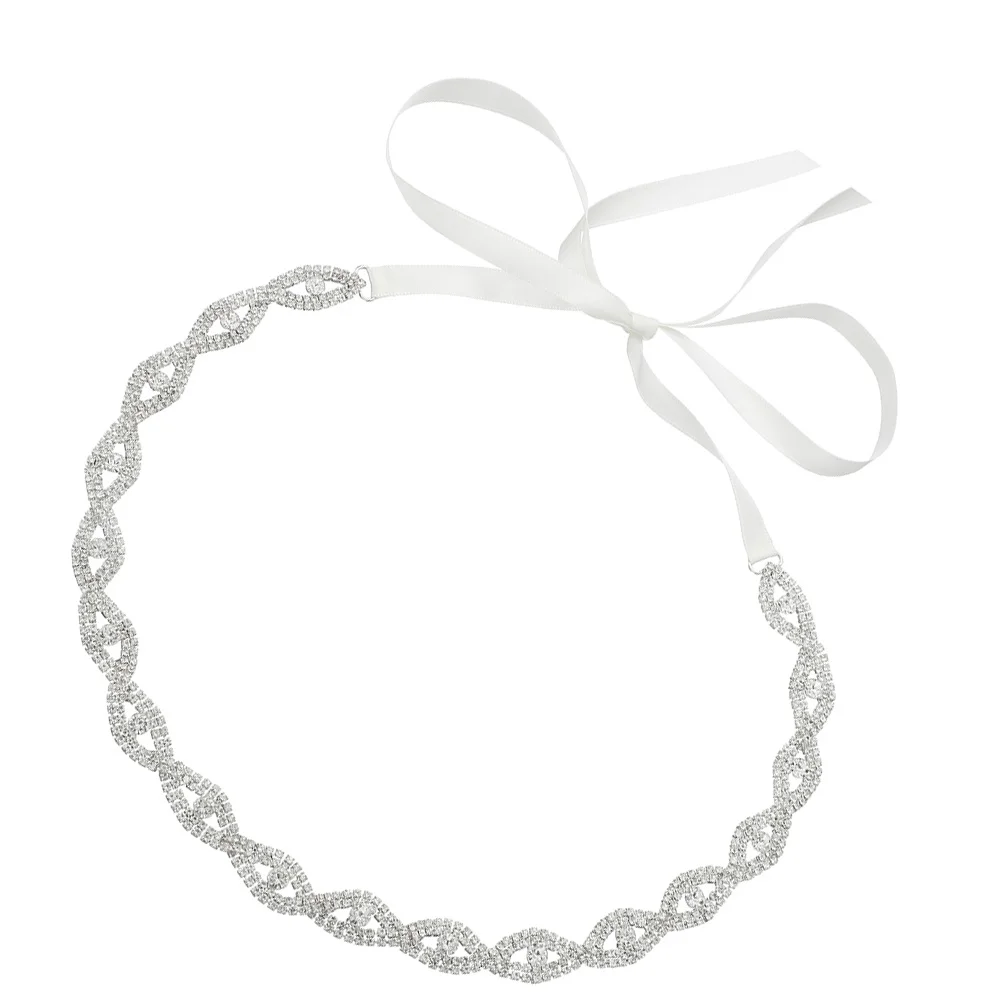 حزام الزفاف المنسوج المجوف، حزام الزفاف الكريستالي، فستان متقاطع أنيق، إكسسوار لوصيفة العروس، ديكور حفلات العروس #5