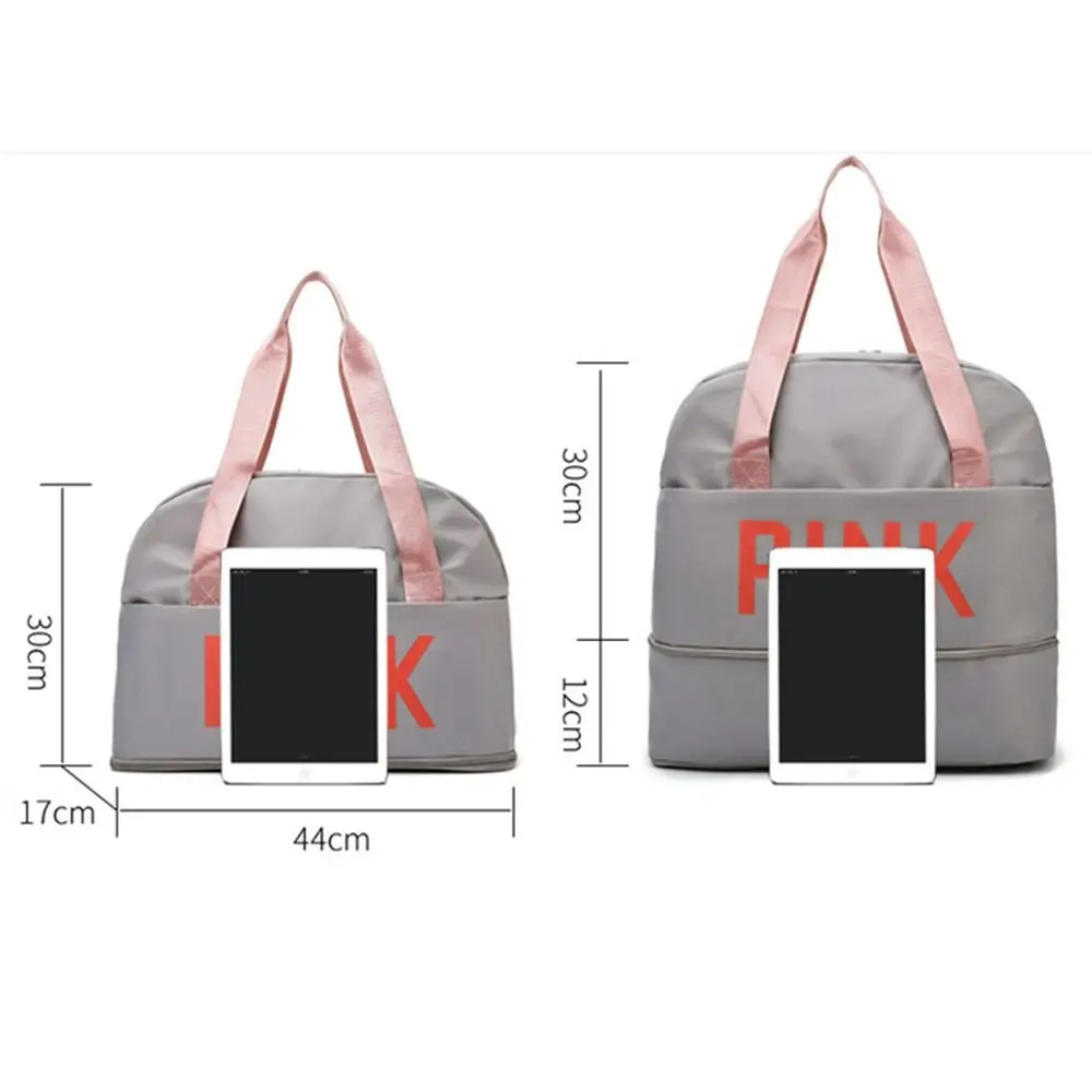 Large Capacity Travel Duffle Bag Fashion Oxford Cloth Waterproof Travel Bag Dry and Wet Separation Gym Yoga Storage Bags