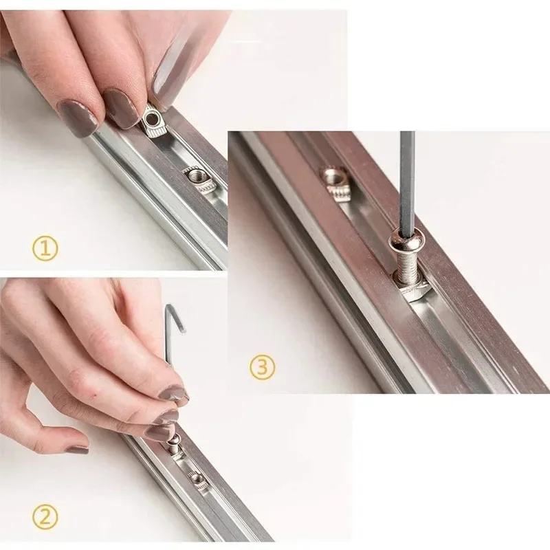 Schiebe-T-Mutter M3 M4 M5 M6 M8 Aluminiumprofil-Befestigungselement Verbindungsstück T-Muttern 3D-Drucker Gleitmutter Hammerkopf Schlitzmutter 20 30 40 EU – Detail 3
