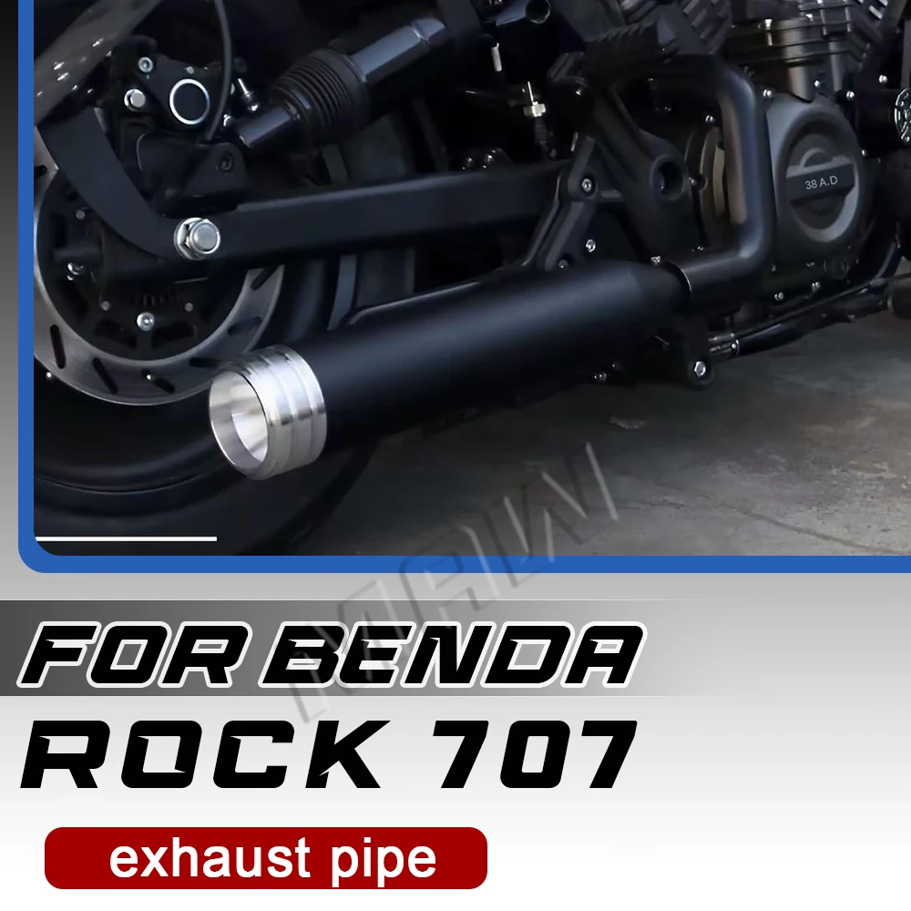 

For BENDA ROCK 707 modified white and black head cover exhaust pipe
