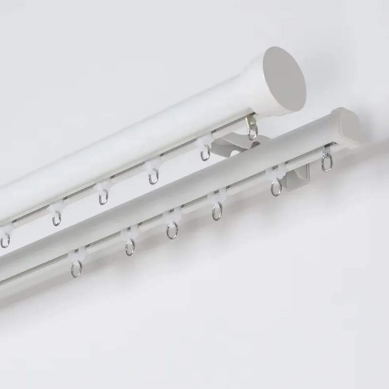 Deluxe Curtain Rod Set Metal Curtain Rod and Guide Rail