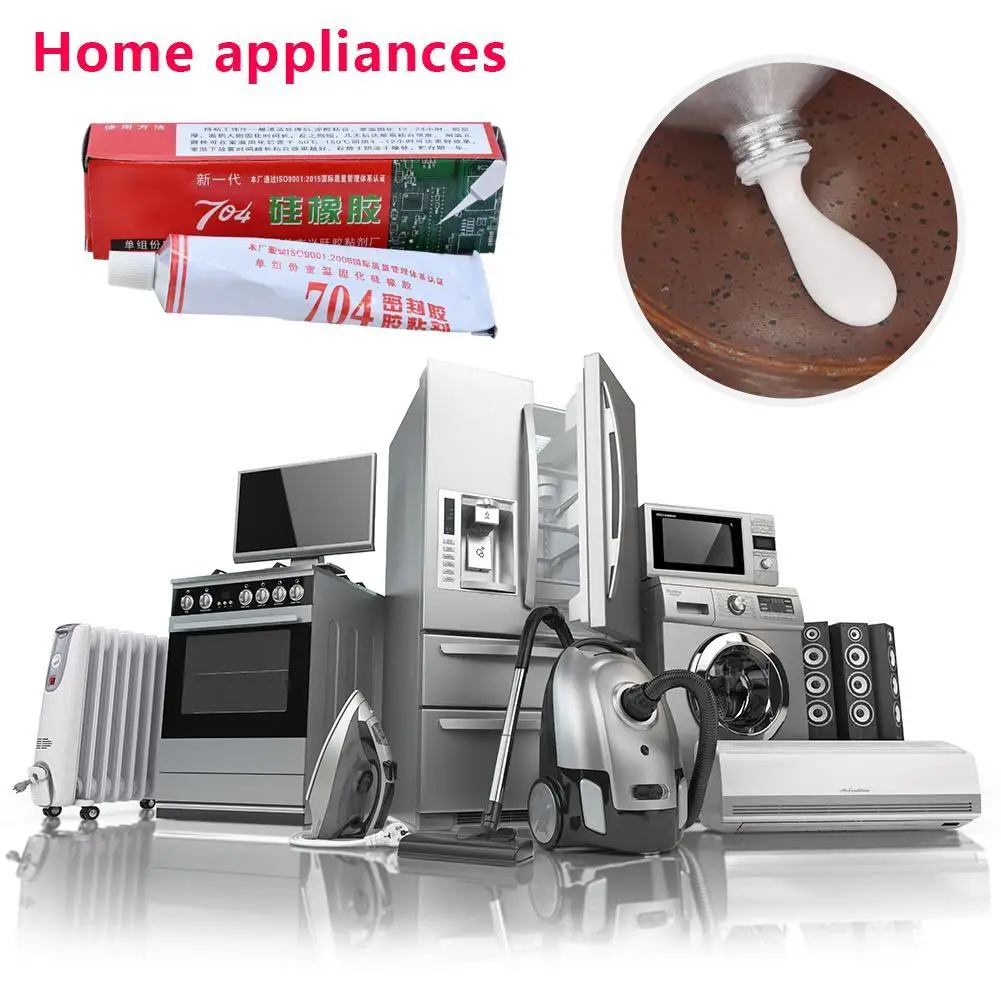 

704 Silicone Rubber Sealing And Fixing Glue Waterproof Insulation Adhesive High Temperature Resistant No Solvent Silicon Sealan