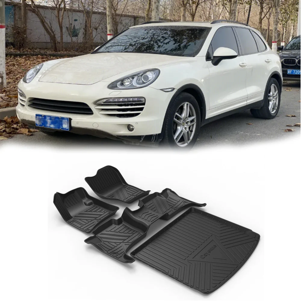 

TPE Car Floor Mat for Porsche Cayenne 2011-2015 2016 2017 Waterproof Protective Rubber Car Pad Liner Auto Interior Accessories