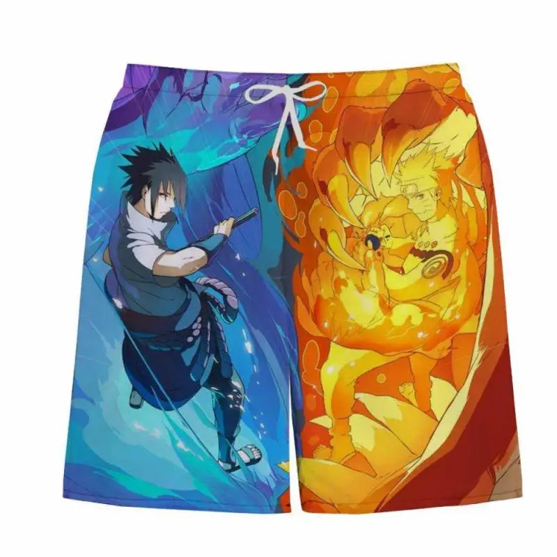 NARUTO Akatsuki Anime Summer Quick-Drying Shorts Pajama Pants Loose Sports Fitness Pants Breathable Printed Casual Pants Gift