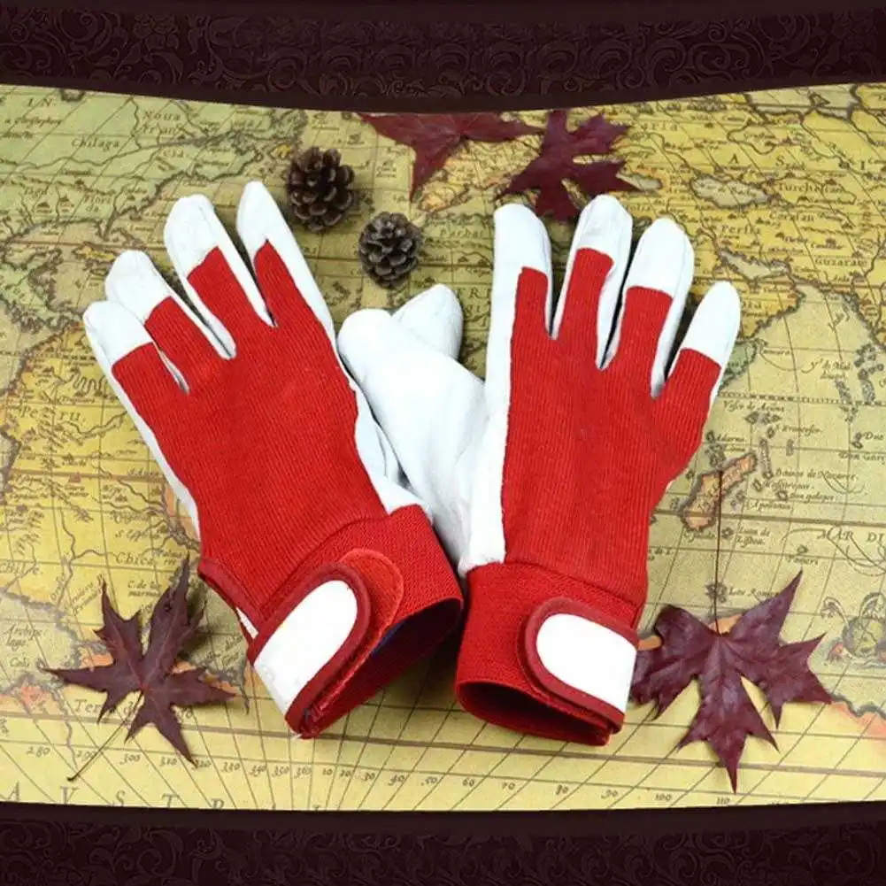 

1 пара рабочих перчаток для механика, кожаное сварочное пальто, тяжелые промышленные перчатки, красные, белые тяжелые спортивные защитные перчатки, спортивные перчатки