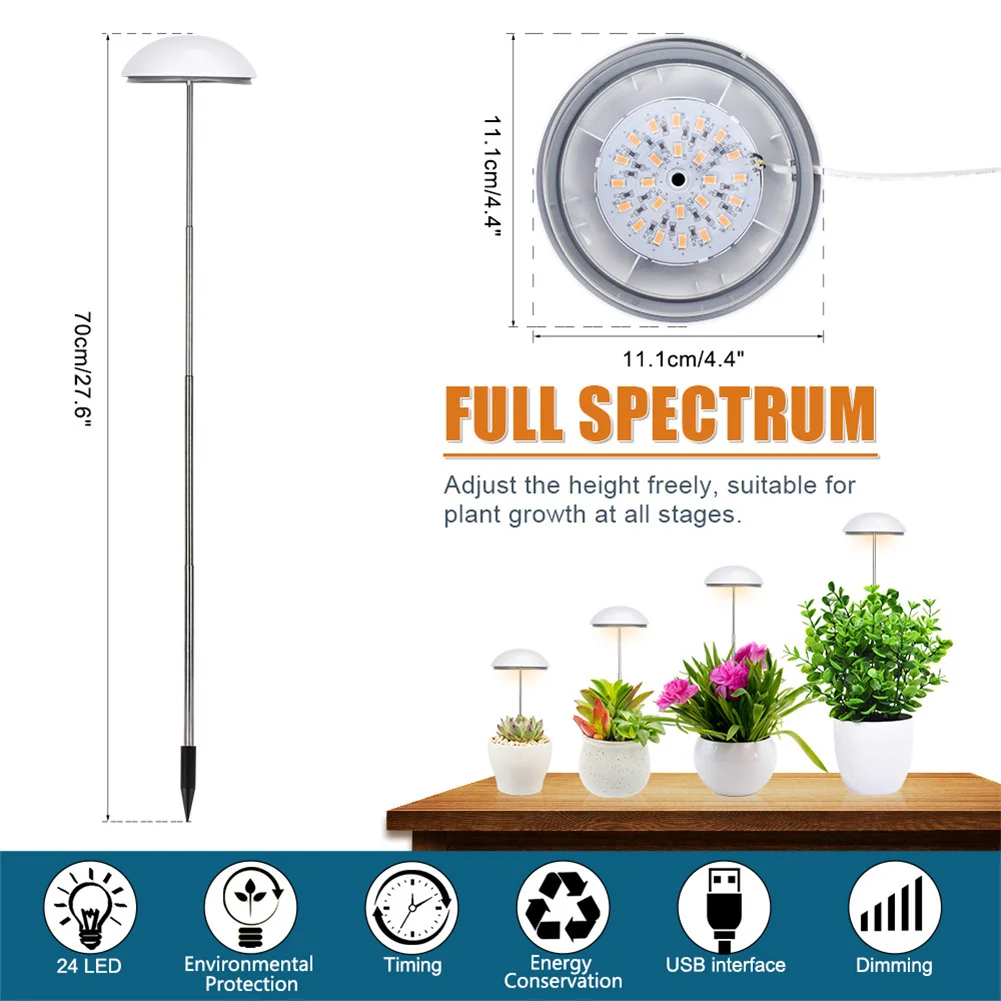 LED wachsen Licht Voll spektrum Teleskop Stab Zyklus Timing Lampe für Indoor Blume Topfpflanze