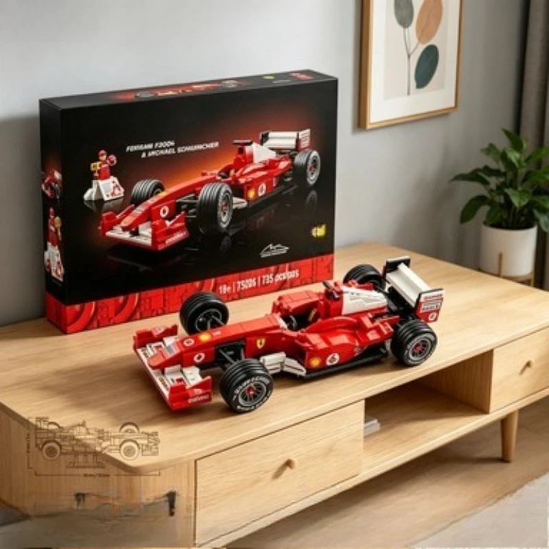 

11375 Bandai In Stock F1 F2004 Race Car 735pcs Building Blocks Mechanical Model Party Favor compatible with LEGO bricks