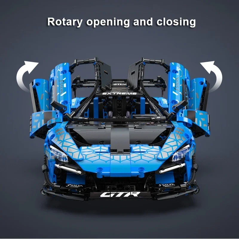 New Technical Senna GTR Sports Car Building Blocks Super Speed Racing Vehicle Bricks Toys For Adult Kids Gifts