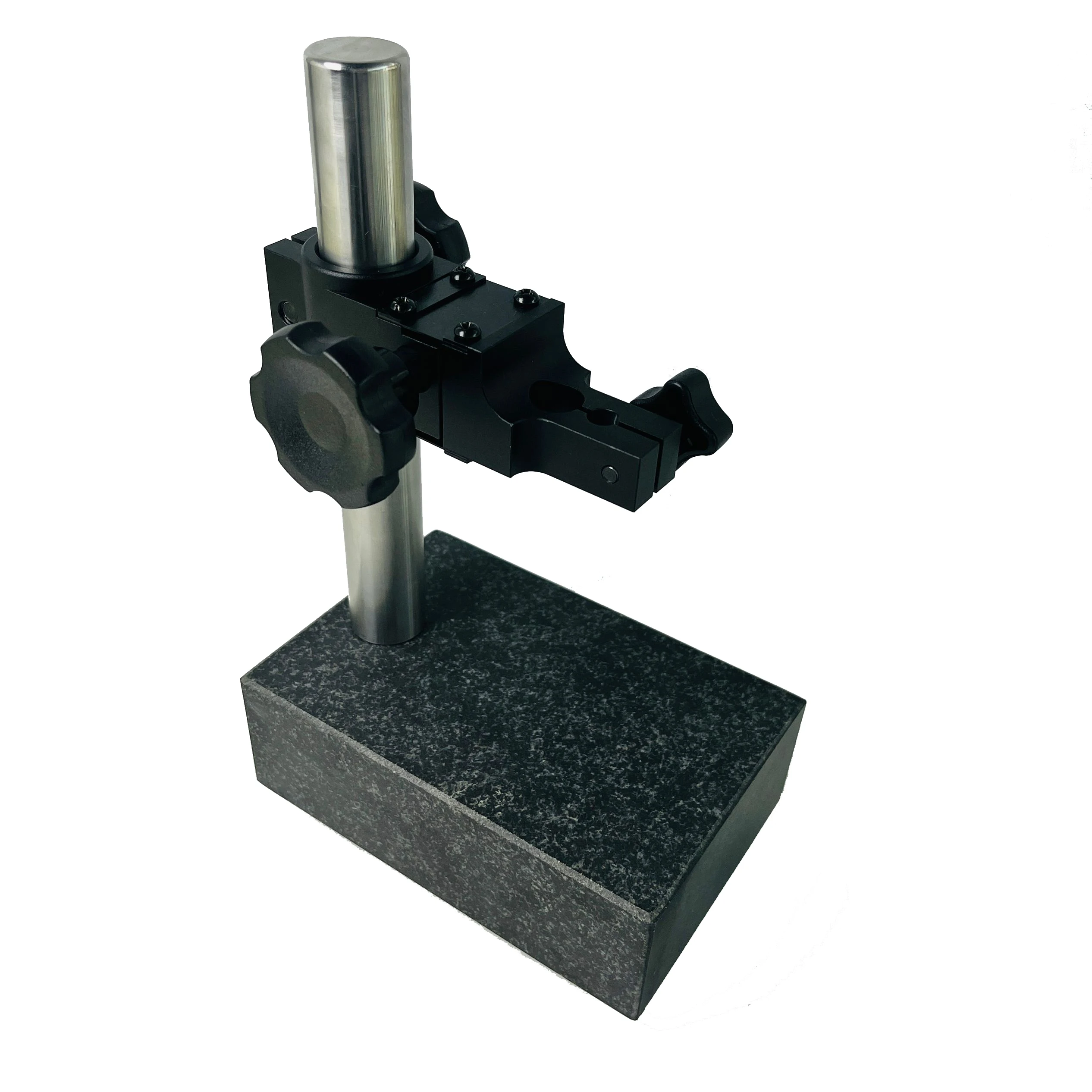 SYLMOS Natural Granite Dial Gage Stand, with fine adjustment, Dial Indicator Comparator Base,Height gauge stand,150*100*40mm
