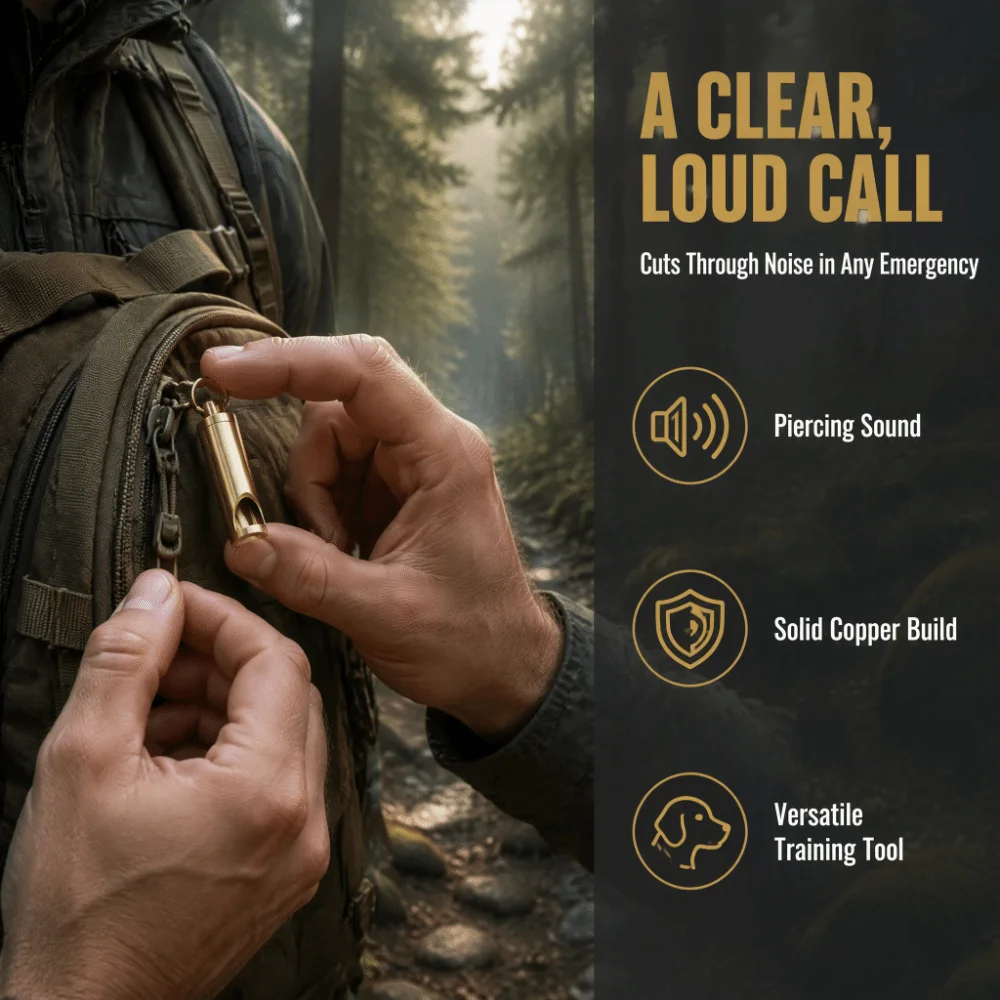 3pcs Aluminium Alloy Dog Training Whistle Brass Material Key-Chain Attached Survival Whistle 125dB+ Loudness - view 2
