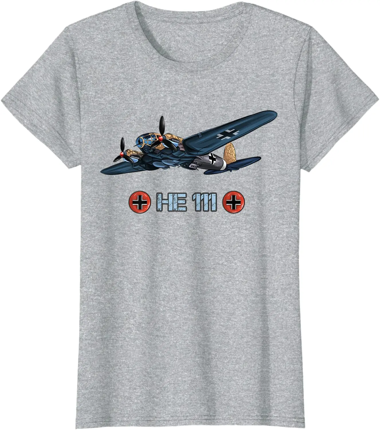 WWII German Air Force Heinkel HE 111 Bomber T-Shirt. Premium Cotton Short Sleeve O-Neck Mens T Shirt New S-3XL