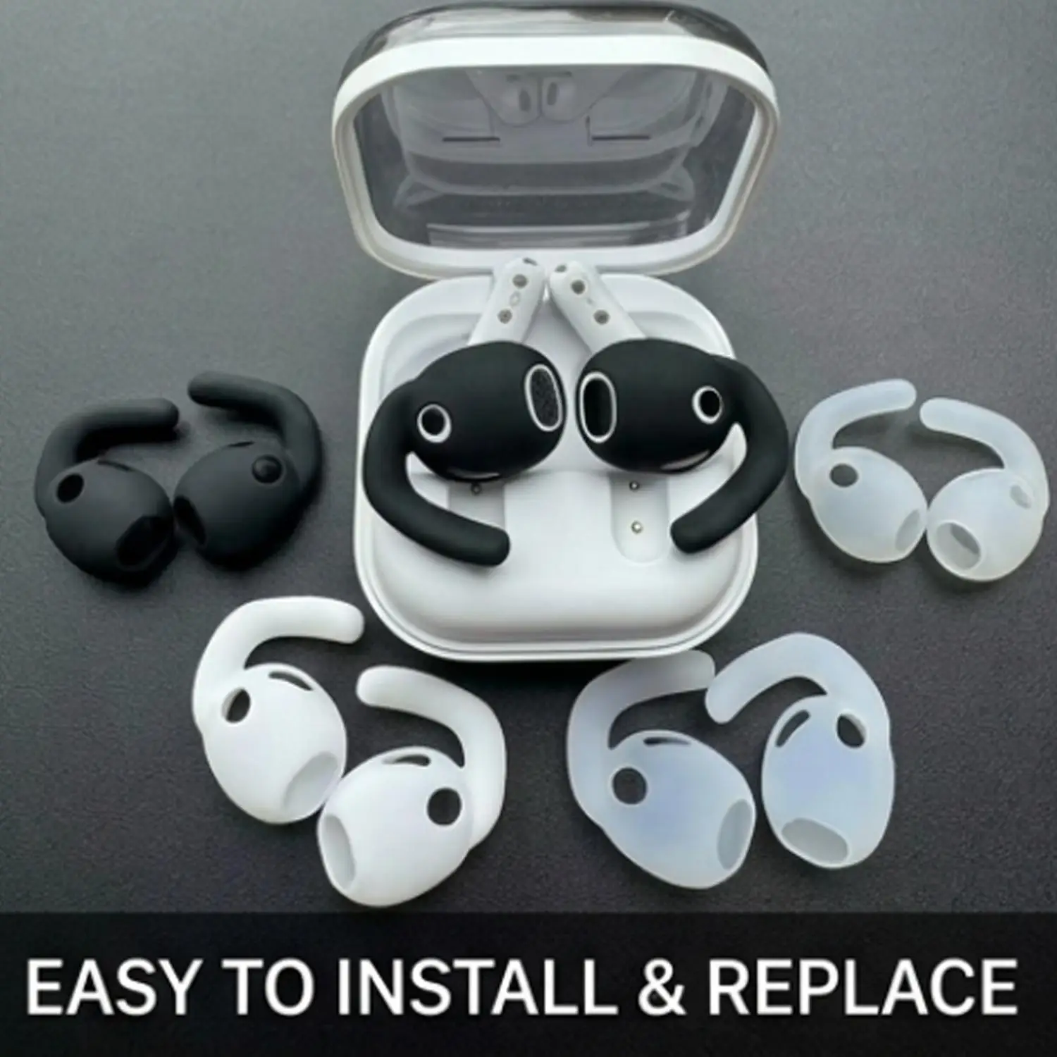 for Galaxy Buds 4 3 Anti-Slip Ear Hooks Wingtip Replacement Silicone Wings Sport Earhooks Wing Tips for Samsung Galaxy Buds 4 3