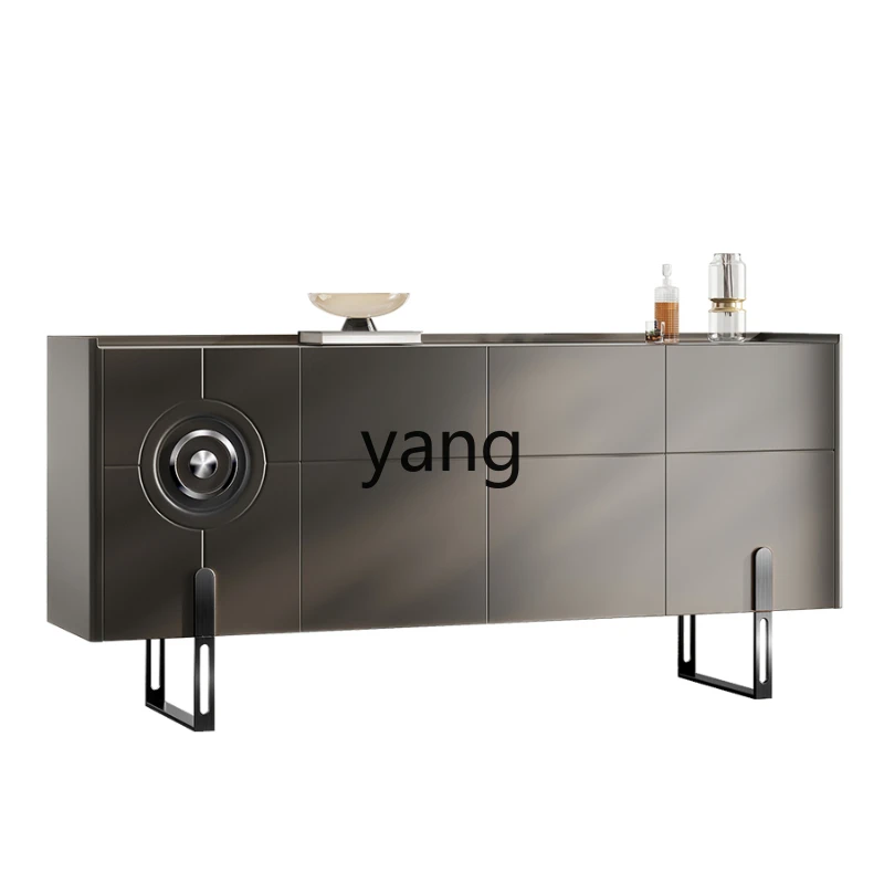 

LH Light Luxury Sideboard Cabinet Solid Wood Modern Minimalist Locker Living Room Stone Plate Side Cabinet Household