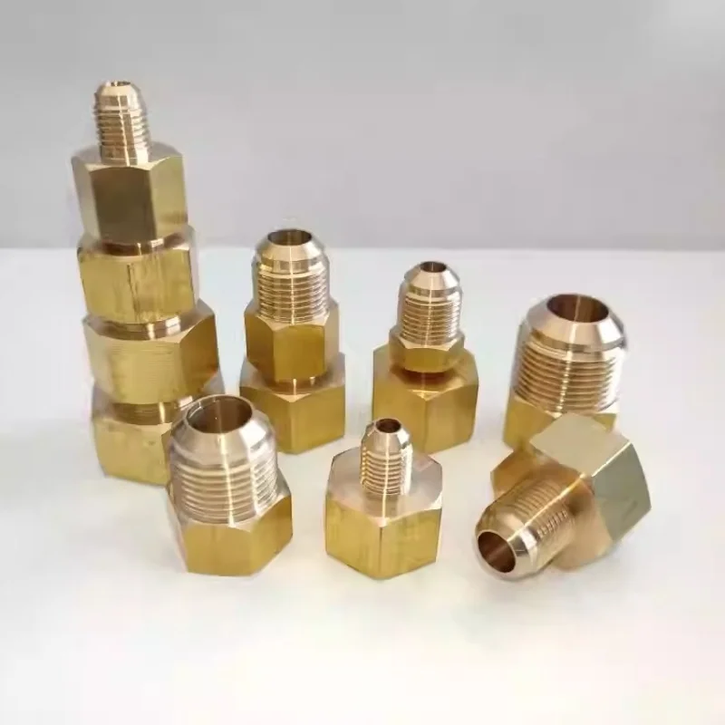 1pc Air Conditioning Copper Tube Female-Male sae Flare Thread Tube Adapter 1/4 3/8 1/2 5/8 er Reducer Joint for 1/4 3/8 1/2  3/4