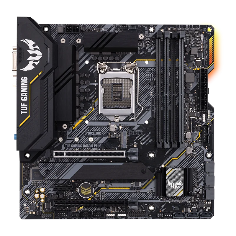 Das gebrauchte ASUS TUF GAMING B460M-PLUS-Motherboard unterstützt das LGA1200 Micro ATX-Gaming-Motherboard