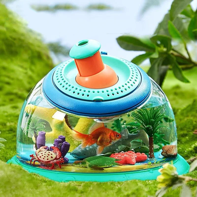 Balde de observação multifuncional para crianças, brinquedos de exploração ao ar livre, experimento de educação pré-escolar, 5X