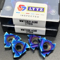 High quality MMT22ER 22IR AG60 nano blue metal thread turning tool MMT22ER AG60 MMT22IR AG60 LY7010 cemented carbide lathe blade