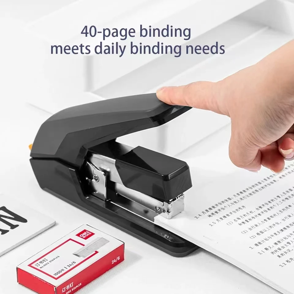 40 Sheets Heavy Duty Stapler Effortless Paper Binder School Supplies Stationery Stapler Without Staples Office Supplies