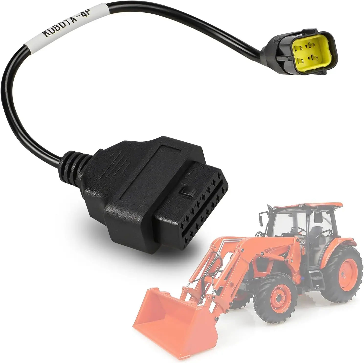 

Кабель-переходник OBD2, 4-контактный на 16-контактный, совместимый с инструментами skanowania Kubota OBDII, замена 3824-26