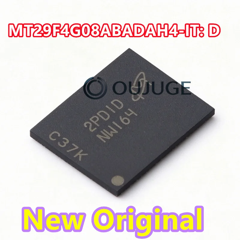New original MT29F4G08ABADAH4-IT: D MT29F4G08ABADAH4: D silk screen NW164 NX164 VFBGA-63 NAND FLASH flash memory chip