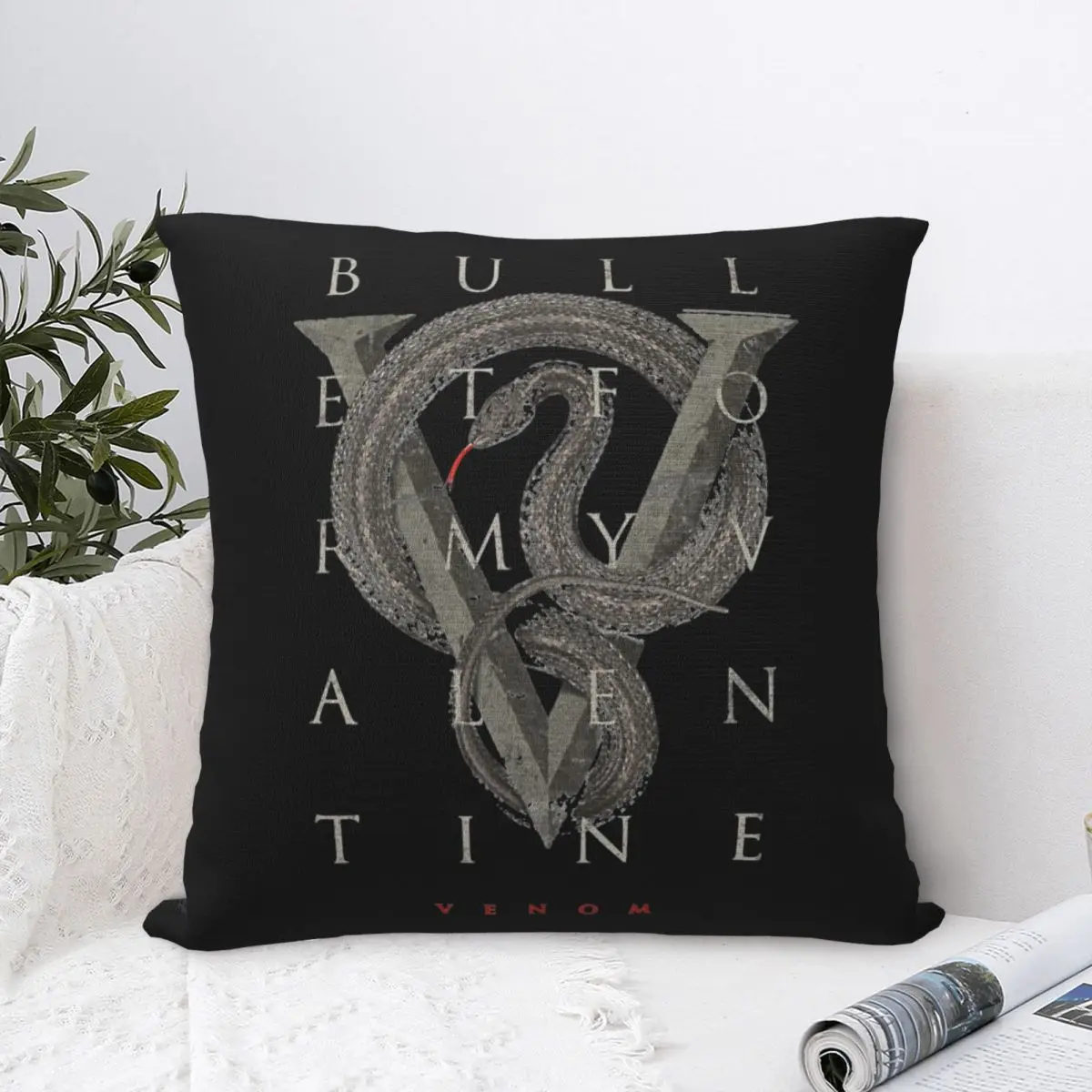 British Bullet For My Valentine Square Pillow Covers Polyester Bed Car Metal Music Cushion Cover Cool Decor Pillow Cover 40*40