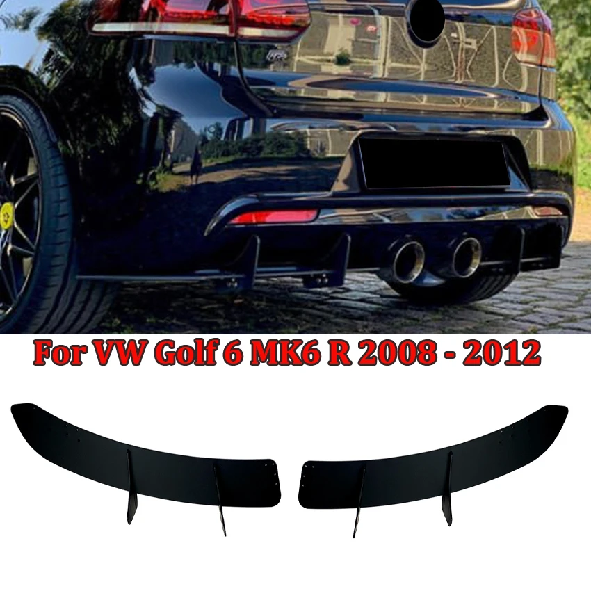 

For VW Golf 6R MK6 R 6R 2009-2012 Car Rear Bumper Lip Diffuser Spoiler Splitter Protector Car Styling Auto Accessories