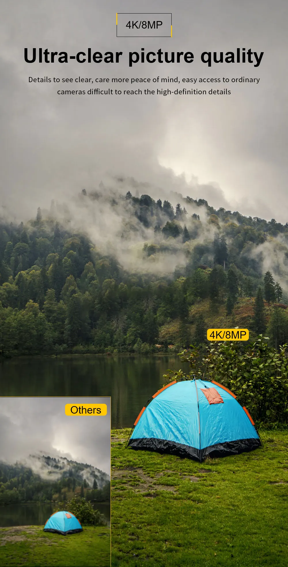 4K 8MP SP20 PTZ WLAN-Smartkamera für den Außenbereich, HD-Hemisphären-Panorama-IP-Kamera mit automatischer Verfolgung und bidirektionaler Gegensprechanlage – Detail 3