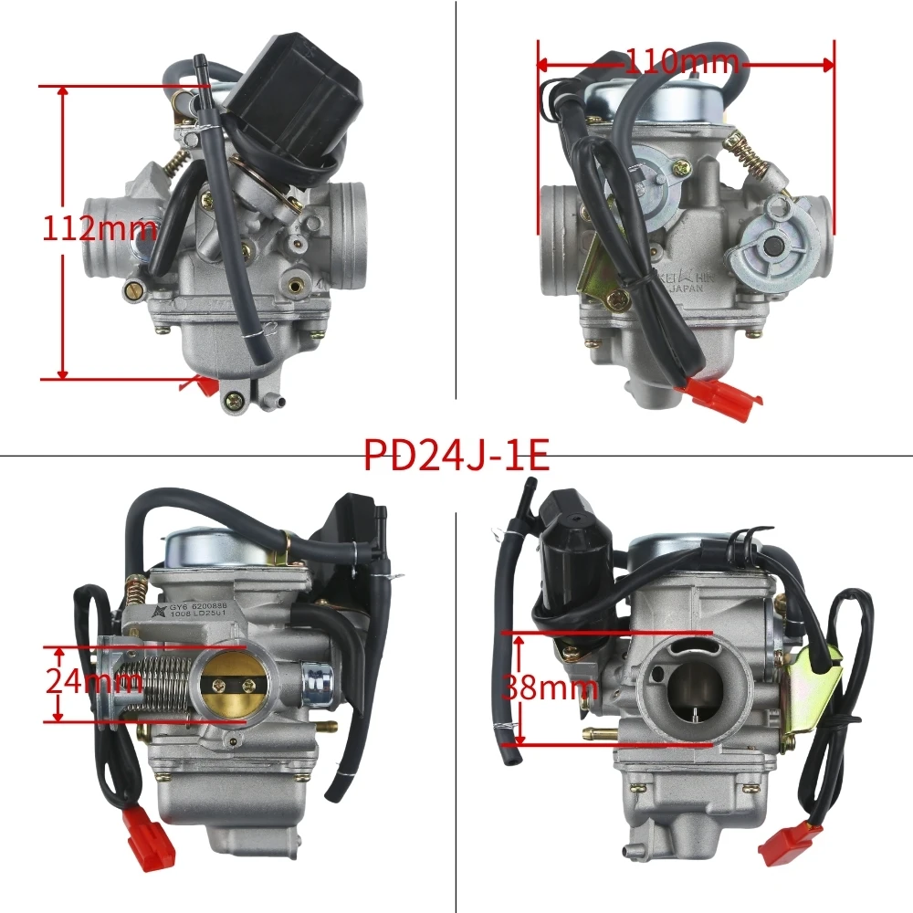 Motorcycle Carburetor 24mm For PD24J-1E Honda GY6 125cc 150cc Scooter BAJAJ ATV 4 stroke Go Kart Motorcycle Accessories
