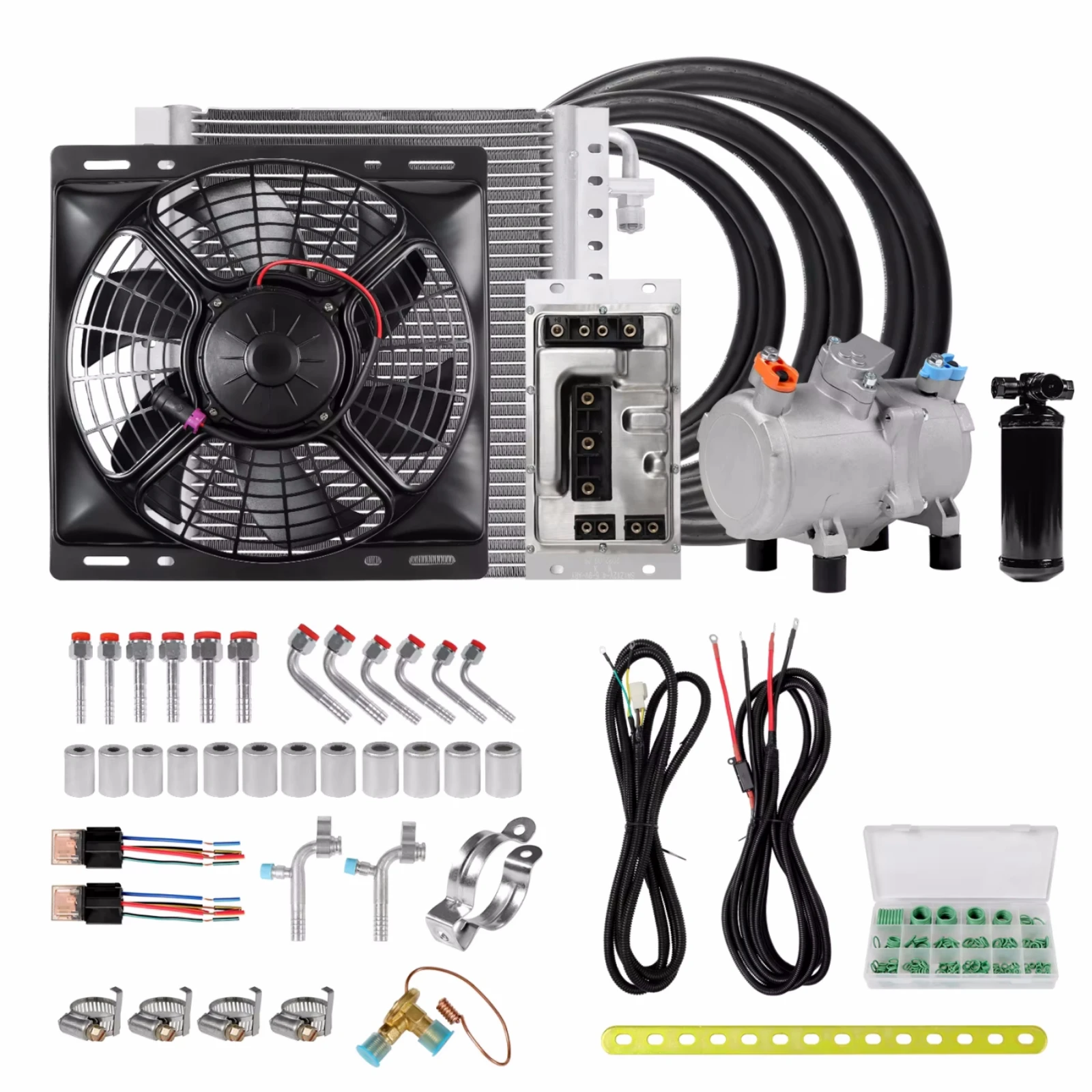 RV65F 12V/24V automobile air conditioning system kit, general electric air conditioning compressor condenser unit