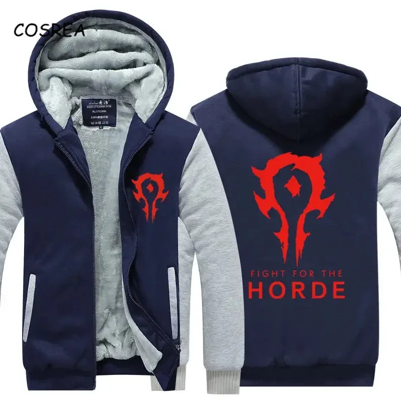 Una familia amorosa COSREA Alliance Horde chaqueta cálida de invierno para hombres World Of Warcraft sudaderas con capucha de lana para hombres Dota2 M nuevo 2025