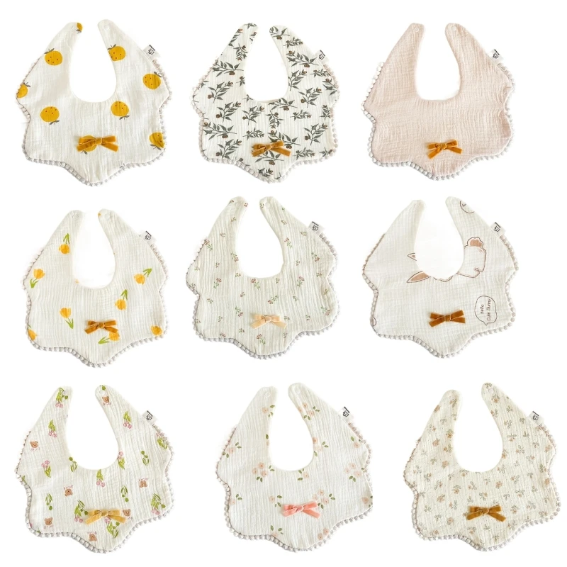 Drooling Apron Newborns Burp Cloths 4 Layer Bibs Strong Absorbent Soft Baby Bibs